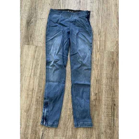 Sold Design Lab Womens Ankle Zip Pull On Jeans Blue Sz 24 - Picture 1 of 2